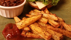 cajun fries plated