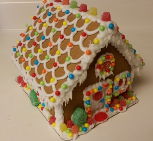 gingerbread house - completed front