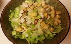 simple almond caesar salad