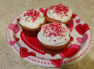 strawberry cupcakes - plated 2